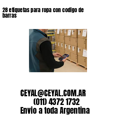 28 etiquetas para ropa con codigo de barras