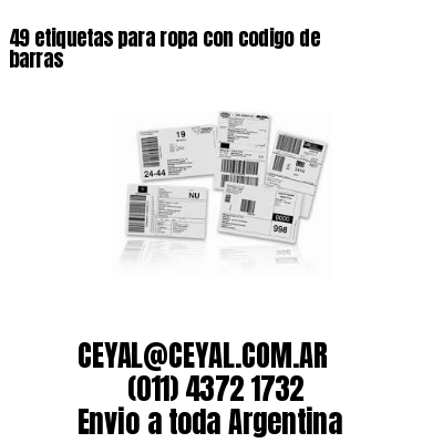 49 etiquetas para ropa con codigo de barras