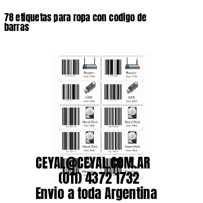78 etiquetas para ropa con codigo de barras