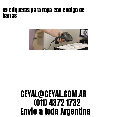 89 etiquetas para ropa con codigo de barras