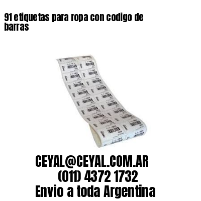 91 etiquetas para ropa con codigo de barras