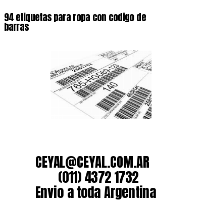 94 etiquetas para ropa con codigo de barras