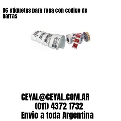 96 etiquetas para ropa con codigo de barras