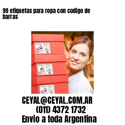 99 etiquetas para ropa con codigo de barras