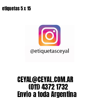 etiquetas 5 x 15