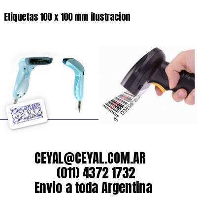 Etiquetas 100 x 100 mm ilustracion
