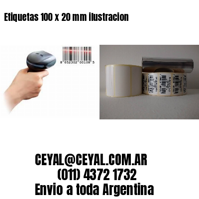 Etiquetas 100 x 20 mm ilustracion