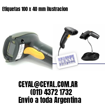 Etiquetas 100 x 40 mm ilustracion