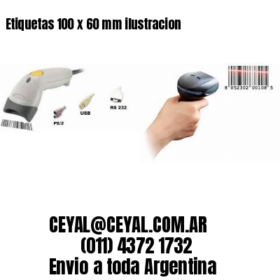 Etiquetas 100 x 60 mm ilustracion