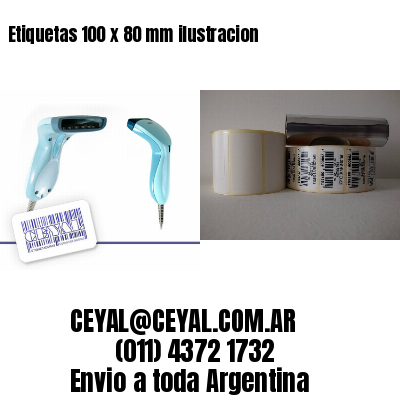 Etiquetas 100 x 80 mm ilustracion