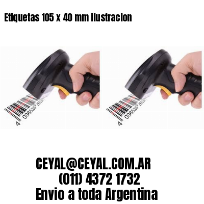 Etiquetas 105 x 40 mm ilustracion
