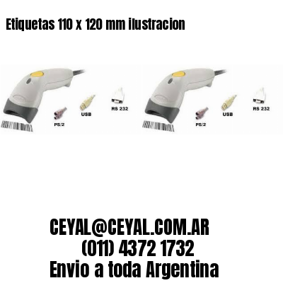 Etiquetas 110 x 120 mm ilustracion