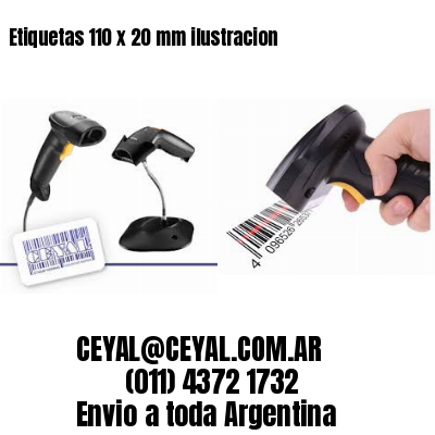 Etiquetas 110 x 20 mm ilustracion