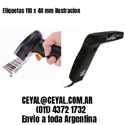 Etiquetas 110 x 40 mm ilustracion