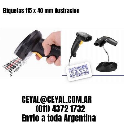 Etiquetas 115 x 40 mm ilustracion