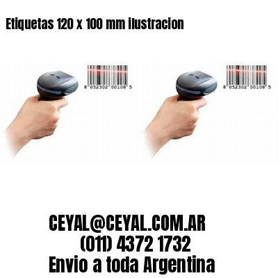 Etiquetas 120 x 100 mm ilustracion