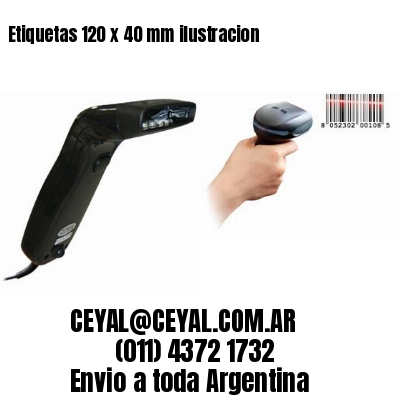 Etiquetas 120 x 40 mm ilustracion