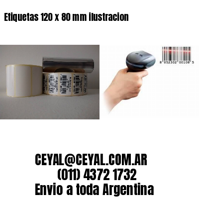 Etiquetas 120 x 80 mm ilustracion