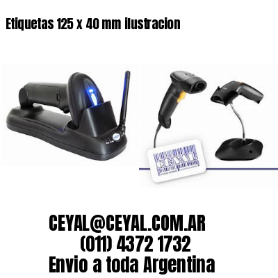 Etiquetas 125 x 40 mm ilustracion