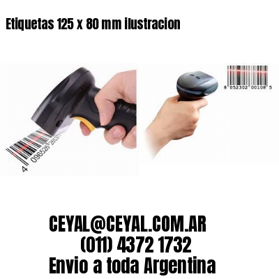 Etiquetas 125 x 80 mm ilustracion