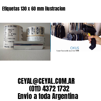 Etiquetas 130 x 60 mm ilustracion
