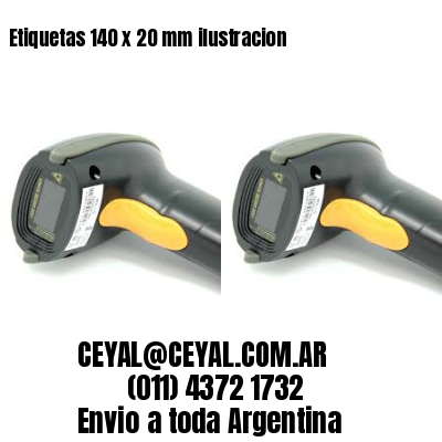 Etiquetas 140 x 20 mm ilustracion