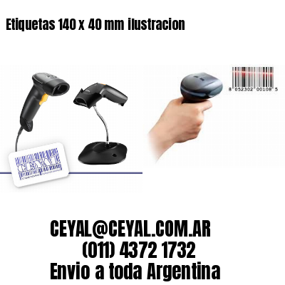 Etiquetas 140 x 40 mm ilustracion