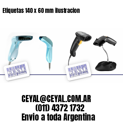 Etiquetas 140 x 60 mm ilustracion