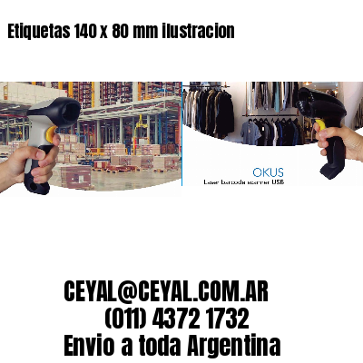 Etiquetas 140 x 80 mm ilustracion