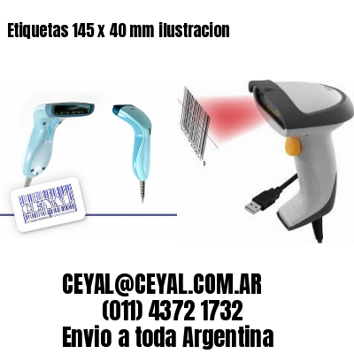 Etiquetas 145 x 40 mm ilustracion