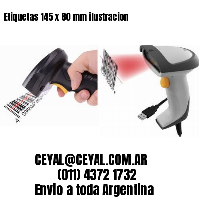 Etiquetas 145 x 80 mm ilustracion