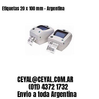 Etiquetas 20 x 100 mm – Argentina