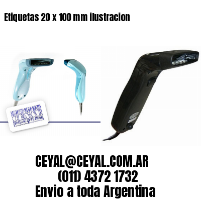 Etiquetas 20 x 100 mm ilustracion
