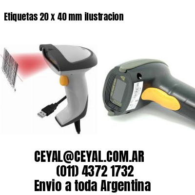 Etiquetas 20 x 40 mm ilustracion
