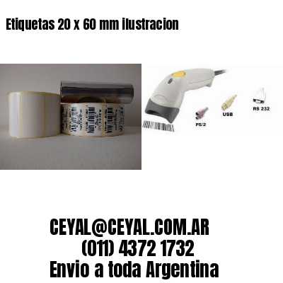 Etiquetas 20 x 60 mm ilustracion