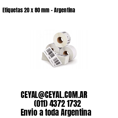Etiquetas 20 x 80 mm – Argentina