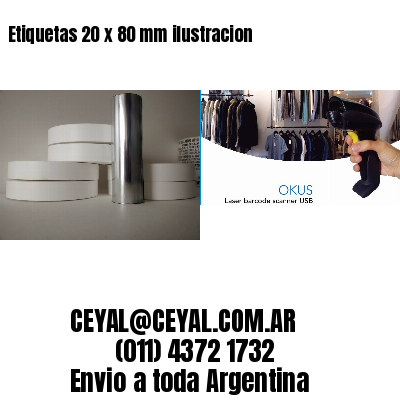 Etiquetas 20 x 80 mm ilustracion