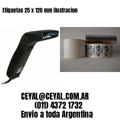Etiquetas 25 x 120 mm ilustracion
