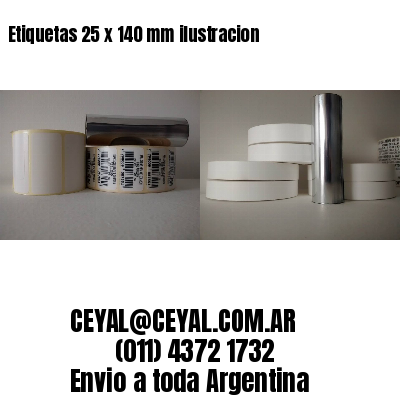 Etiquetas 25 x 140 mm ilustracion