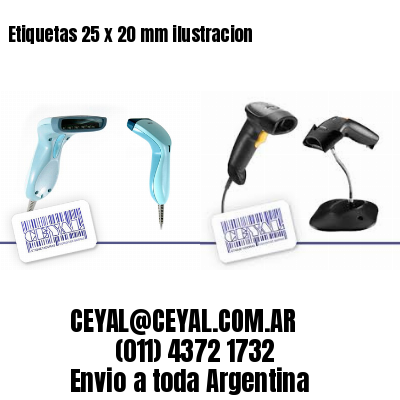 Etiquetas 25 x 20 mm ilustracion