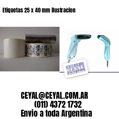 Etiquetas 25 x 40 mm ilustracion