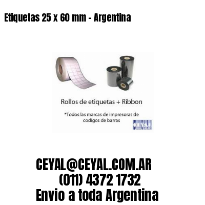 Etiquetas 25 x 60 mm – Argentina