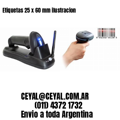 Etiquetas 25 x 60 mm ilustracion