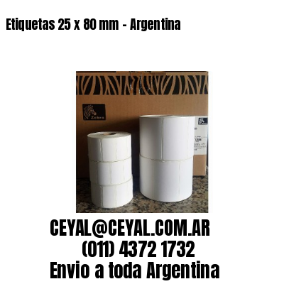 Etiquetas 25 x 80 mm – Argentina