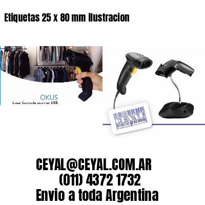 Etiquetas 25 x 80 mm ilustracion