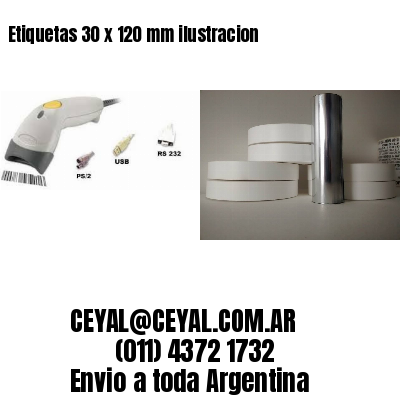 Etiquetas 30 x 120 mm ilustracion