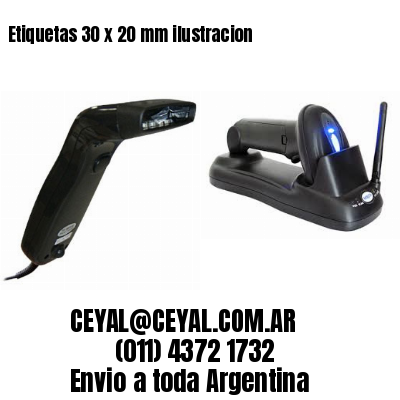 Etiquetas 30 x 20 mm ilustracion