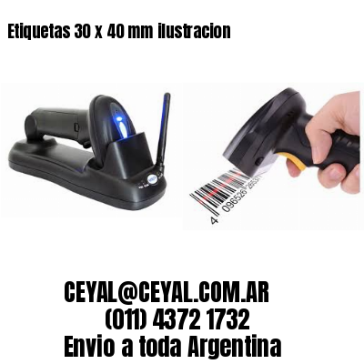 Etiquetas 30 x 40 mm ilustracion