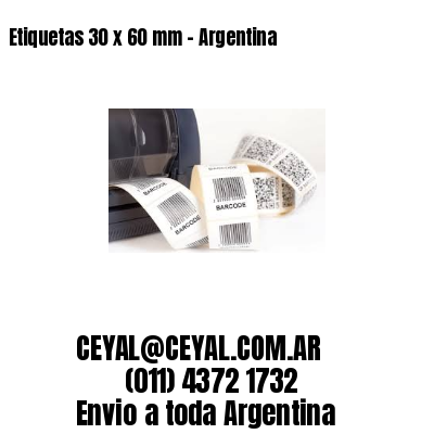Etiquetas 30 x 60 mm – Argentina