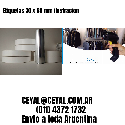 Etiquetas 30 x 60 mm ilustracion